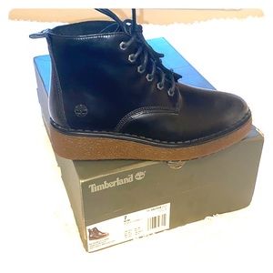 Timberland six 7 black patent bluebell lane bootie